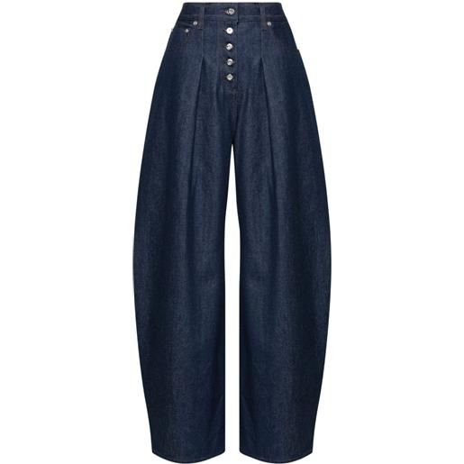 Jacquemus jeans a gamba ampia le de-nimes ovalo - blu