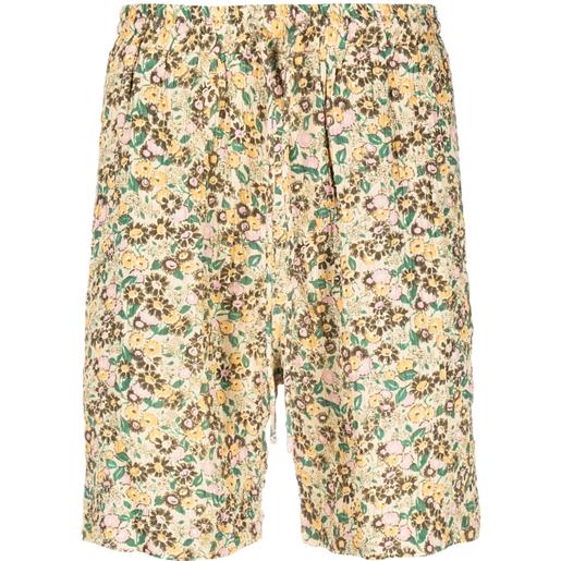 Nanushka shorts a fiori - giallo