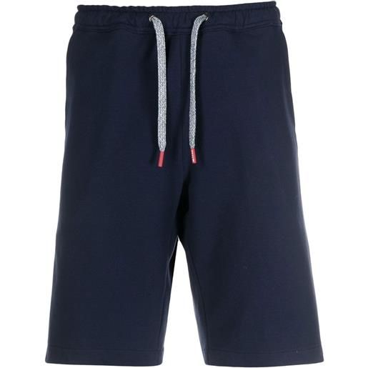 Kiton shorts con coulisse - blu