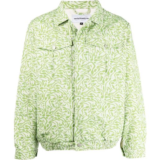 CARNE BOLLENTE giacca con stampa astratta - verde