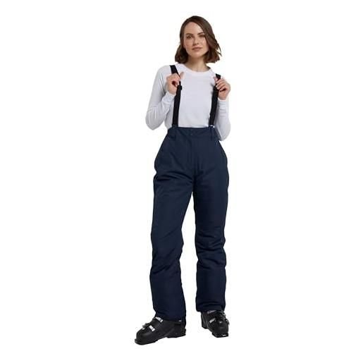 Mountain Warehouse moon pantaloni da neve donna - resistenti all'acqua, girovita regolabile - ideale indumento da sci, invernale blu navy 48