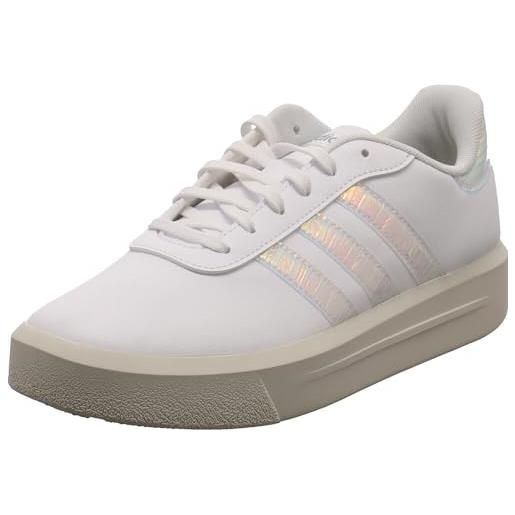 adidas court platform, sneakers donna, ftwr white almost pink crystal white, 37 eu