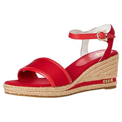 U.S. Polo Assn. lillian rope, sandali con cinturino alla caviglia donna, rosso (red 019), 40 eu