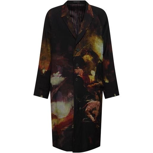YOHJI YAMAMOTO cappotto i-designed in misto lino