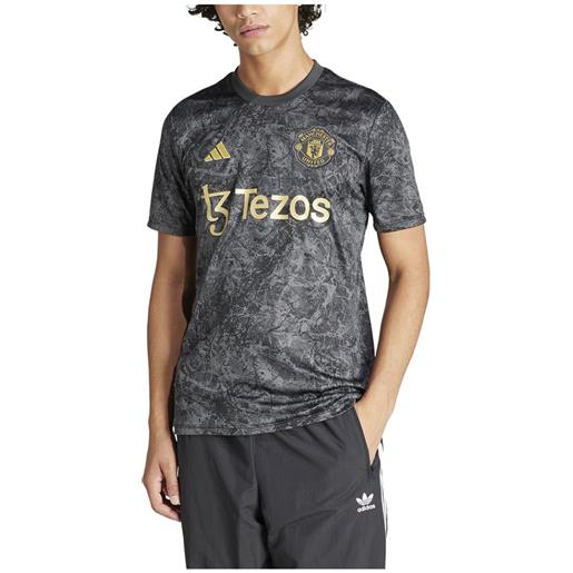 Adidas manchester united stones roses 23/24 short sleeve t-shirt pre match grigio l
