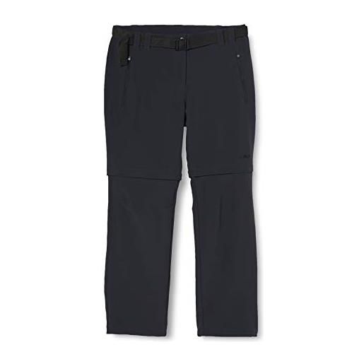 CMP pantaloni zip off elasticizzati da donna comfort fit, antracite, c19