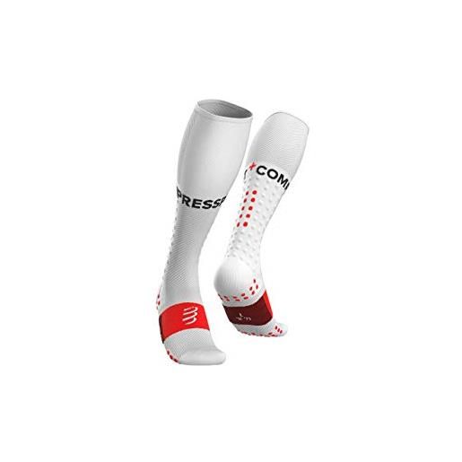 COMPRESSPORT compresssport - calze da corsa ad alta compressione - full socks run - migliorate le vostre prestazioni - supporto muscolare, comfort superiore e peso ultraleggero - ciclismo, corsa, trail e triathlon