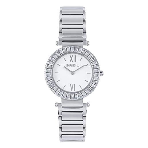 Breil orologio donna pivot quadrante mono-colore bianco movimento solo tempo - 2h quarzo e bracciale acciaio argento tw1963
