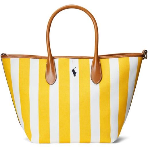 Polo Ralph Lauren borsa tote a righe - giallo