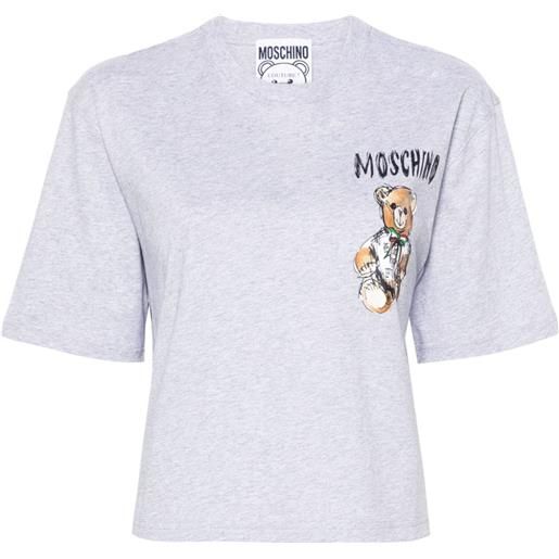 Moschino t-shirt con stampa teddy bear - grigio