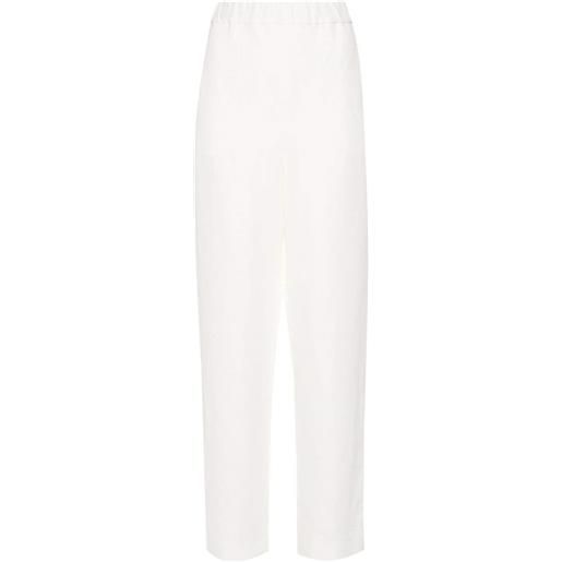 Fabiana Filippi pantaloni affusolati con vita elasticizzata - bianco