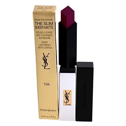 Yves saint laurent rouge pur couture the slim sheer matte n°104 - fuchsia intime