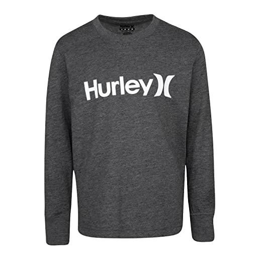 Hurley maglietta grafica a maniche lunghe, erica carbone, 7 años bambini e ragazzi