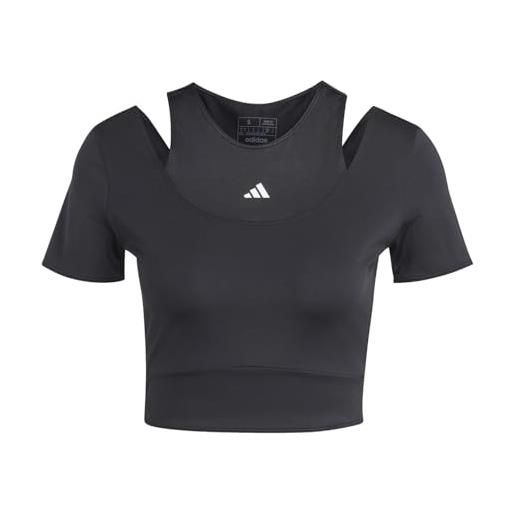 Adidas hiit cro tee, t-shirt donna, black, m