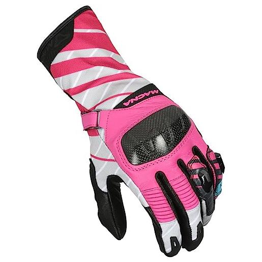 Macna guanti da moto krown da donna s rosa/grigio