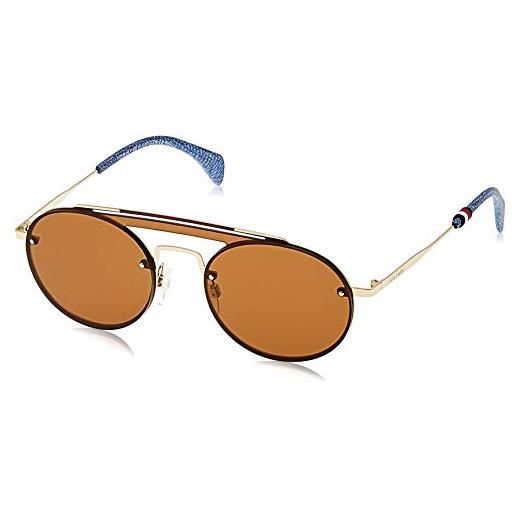 Tommy Hilfiger thf200 639 occhiali da sole, oro (gold/bw black brown), 99 unisex-adulto