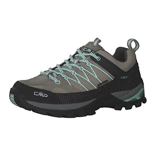 CMP rigel low wmn trekking shoe wp, scarpe da trekking donna, pink fluo-b. Blue, 37 eu