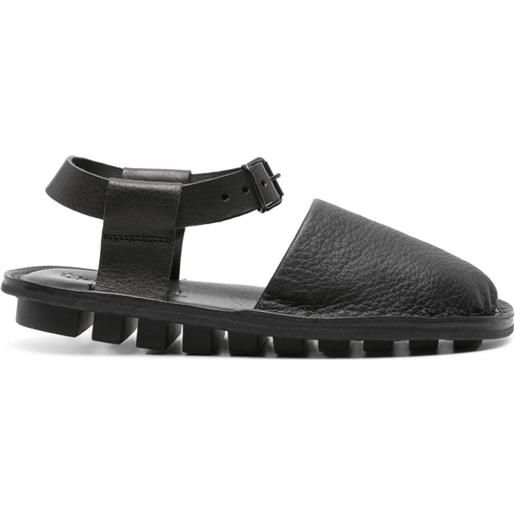 Trippen sandali in pelle con fibbie - nero