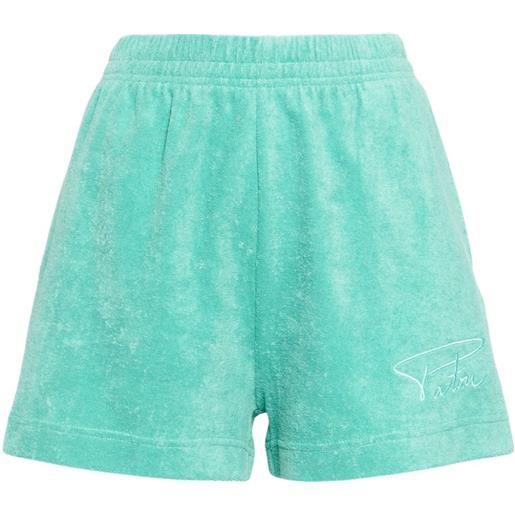 Patou shorts con ricamo - verde