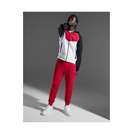 Nike pantaloni della tuta tech fleece, university red/black