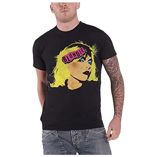 Blondie t shirt punk band logo warhol nuovo ufficiale uomo nero size xxl