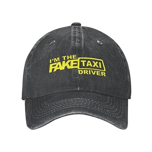 VIDOJI baseball cap cool cotton i'm the fake taxi driver baseball cap men women custom adjustable adult dad hat outdoor