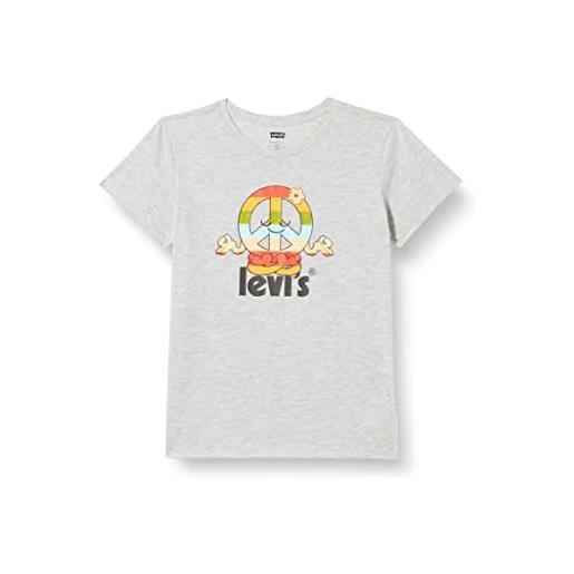 Levi's lvg short sleeve graphic tee shirt bambine e ragazze, light grayheather, 16 anni