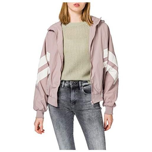 Urban classics giacca da tuta con zip da donna, giacca leggera con cappuccio e tasche frontali, vari colori, taglie xs - 5xl