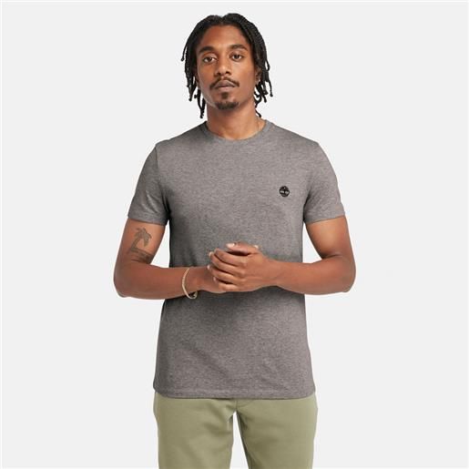 Timberland t-shirt girocollo dunstan river da uomo in grigio grigio