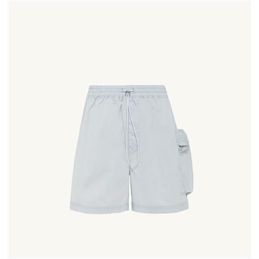 autry shorts in nylon azzuro con tasca laterale