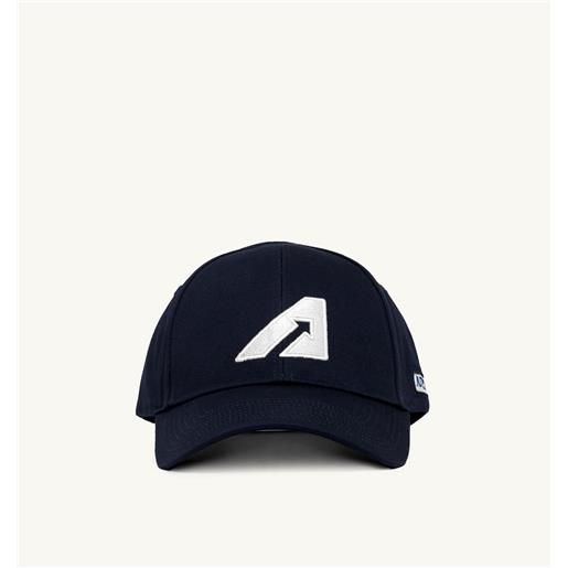 autry cappello baseball in gabardine di cotone blu