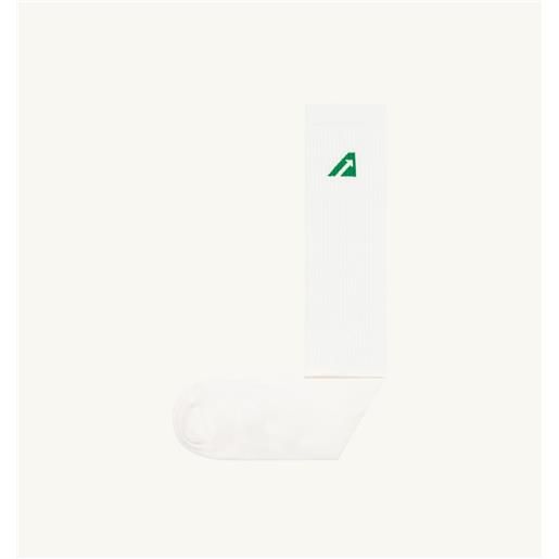 autry calzino in spugna di cotone logo bianco verde