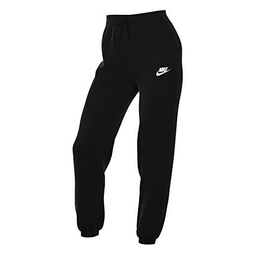 Nike dq5800-010 w nsw club flc mr os pant pantaloni sportivi donna black/white taglia 2xl