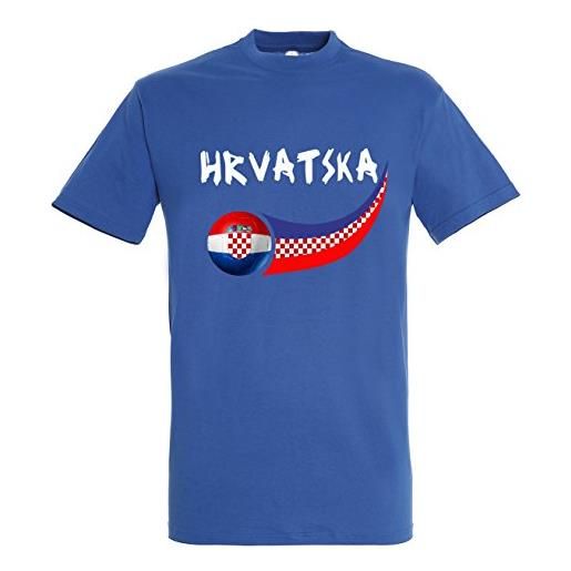 Supportershop croatie, t-shirt ragazzo, blu, fr: 2xl (taille fabricant: 12 ans)