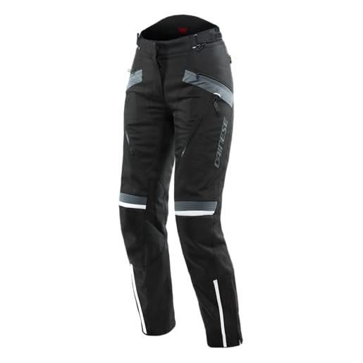 Dainese - tempest 3 d-dry lady pants, pantaloni da donna moto touring, membrana impermeabile, interno termico removibile, protetezioni sulle ginocchia, nero/nero/ebano, 54