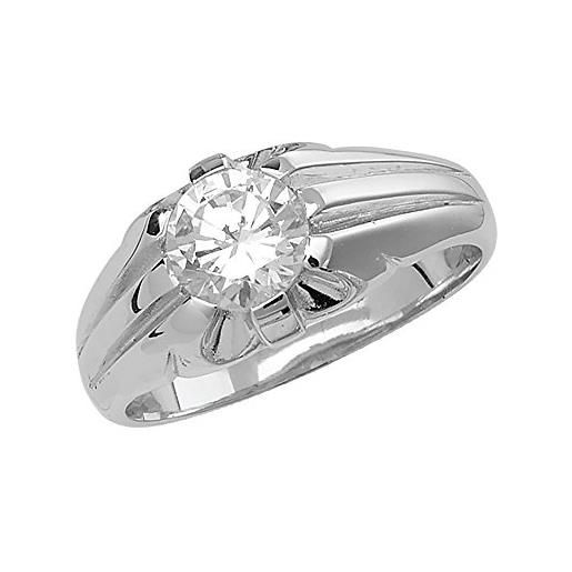 EDS Jewels anello da uomo solitario in argento sterling con zirconia cubica wjs22206