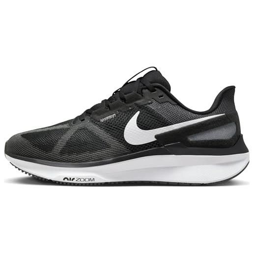 Nike air zoom structure 25 wide, basso uomo, nero/bianco/grigio ferro, 38.5 eu larga