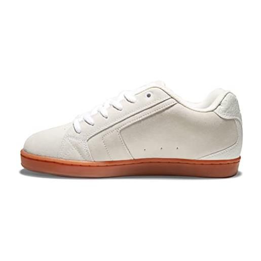 DC Shoes net, scarpe da ginnastica uomo, off white/gum, 46.5 eu