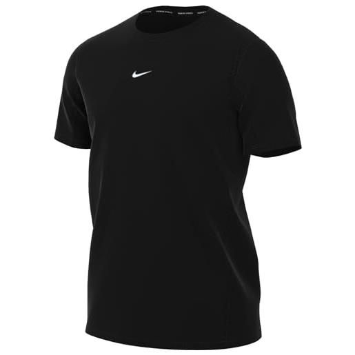 Nike fb7929-010 m np df slim top ss maglia lunga uomo black/white taglia s