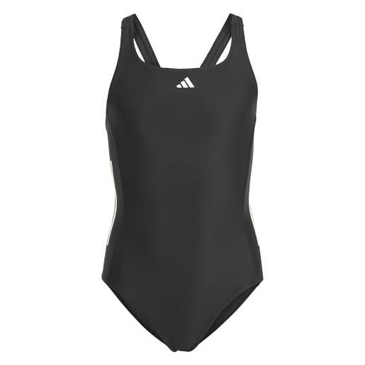 adidas ic4730 cut 3s suit costume da nuoto black/white 5-6a