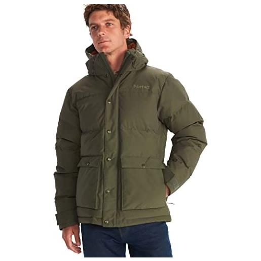 Marmot uomo fordham jacket, piumino leggero, parka in piuma impermeabile, cappotto invernale caldo, giacca invernale antipioggia, giacca outdoor, nori, m