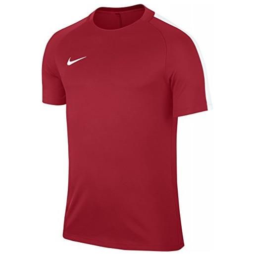 Nike squad 17 top ss, t-shirt uomo, university red/bianco/bianco, s
