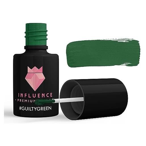 Influence premium gellac guiltygreen - smalto per unghie con glitter