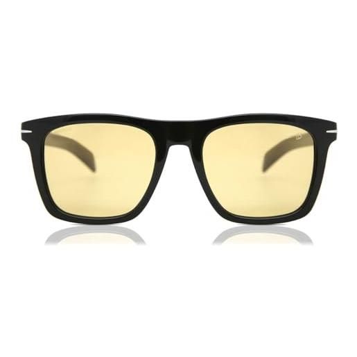 David Beckham dbe db 7000/s 807/uk black sunglasses unisex acetate, standard, 51 occhiali, uomo