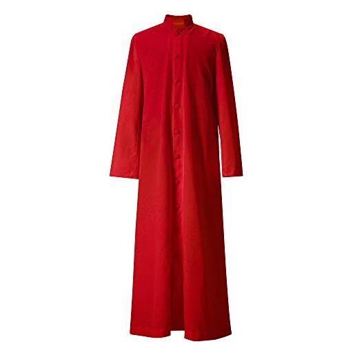GraduatePro tonaca prete abito talare uomo cattolico accappatoio liturgico. Paramenti vestito pulpito clero sacerdote rosso