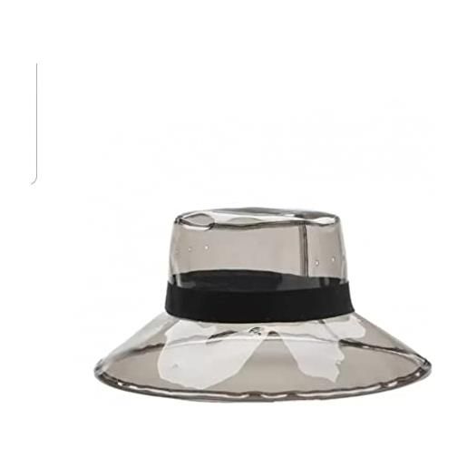 GYXYYF cappello da sole cappello a secchiello berretti donna high street cappello estivo da spiaggia visiera parasole trasparente cappello da pioggia impermeabile per uomo donna