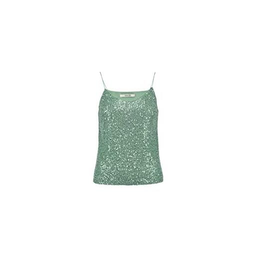 Gaudi top senza maniche da donna marchio, modello paillettes 311fd44004, realizzato in nylon. S verde