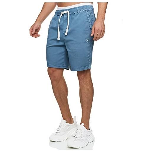 Indicode uomini kendari chino shorts | pantaloncini chino in 80% cotone living coral m