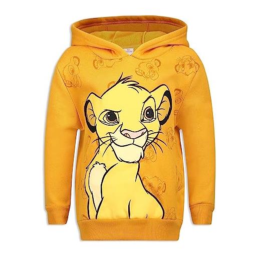 Disney lion king simba pullover hoodie for boys and girls, kid?S hooded sweater, orange, size 6