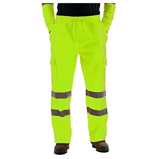 Generico pantalone dance uomini alta visibilità overalls casual pocket work pantaloni casuali pantaloni sportivi pantaloni costume (green, xxl)